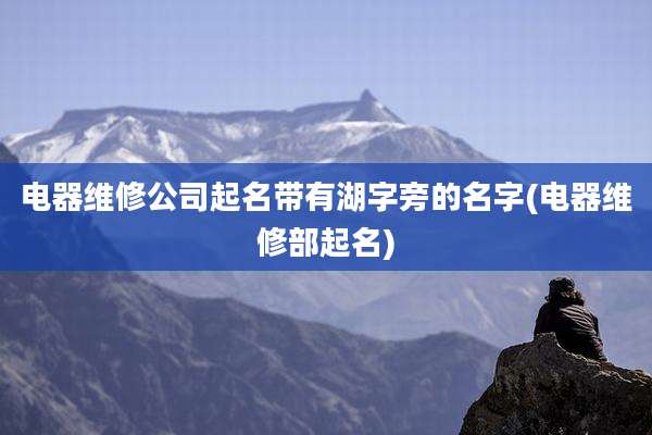 电器维修公司起名带有湖字旁的名字(电器维修部起名)