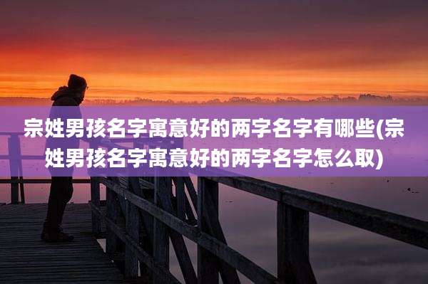 宗姓男孩名字寓意好的两字名字有哪些(宗姓男孩名字寓意好的两字名字怎么取)