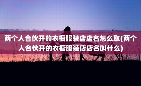 两个人合伙开的衣橱服装店店名怎么取(两个人合伙开的衣橱服装店店名叫什么)