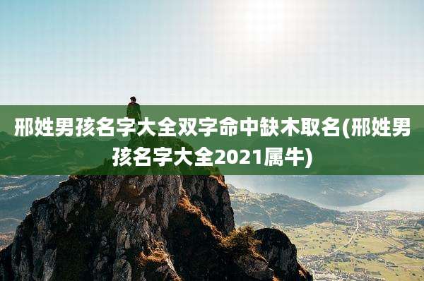 邢姓男孩名字大全双字命中缺木取名(邢姓男孩名字大全2021属牛)