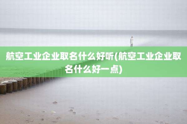 航空工业企业取名什么好听(航空工业企业取名什么好一点)