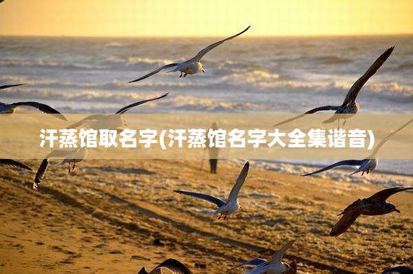 汗蒸馆取名字(汗蒸馆名字大全集谐音)