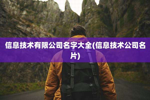 信息技术有限公司名字大全(信息技术公司名片)