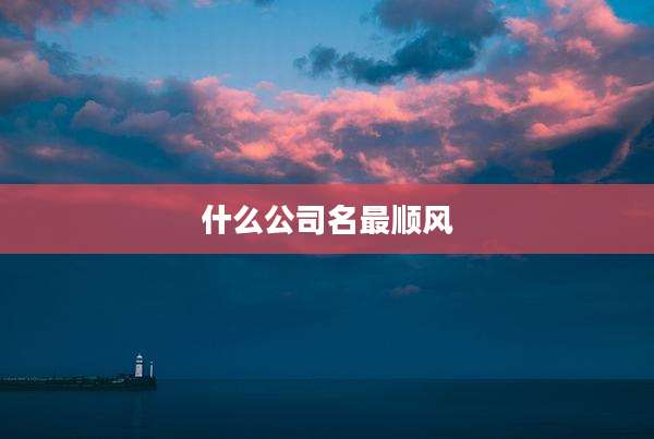 什么公司名最顺风