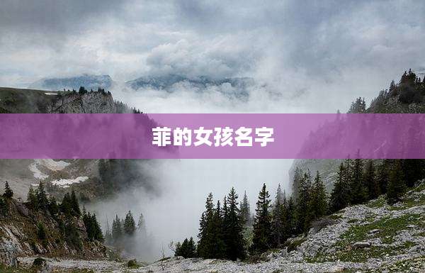菲的女孩名字