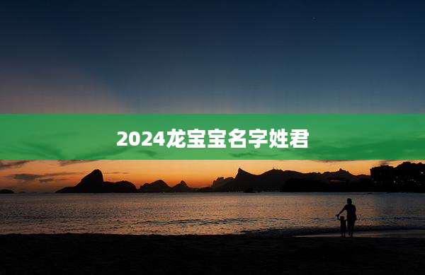2024龙宝宝名字姓君