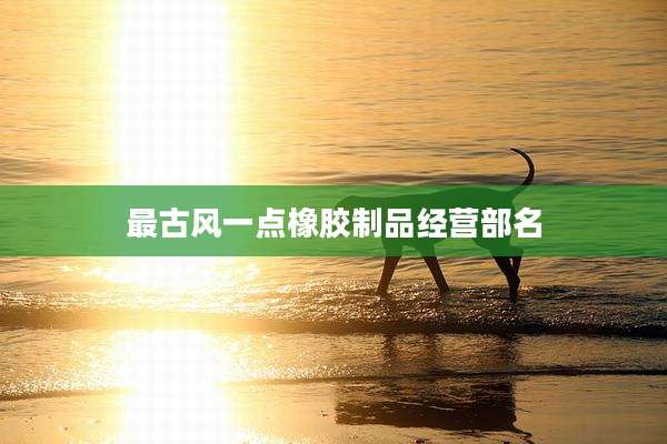 最古风一点橡胶制品经营部名