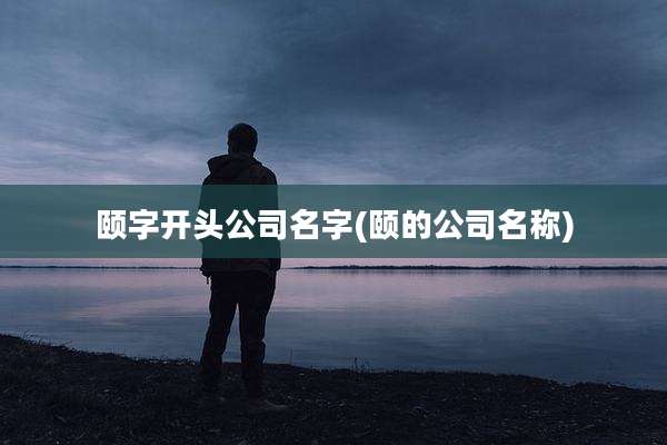 颐字开头公司名字(颐的公司名称)