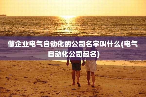 做企业电气自动化的公司名字叫什么(电气自动化公司起名)