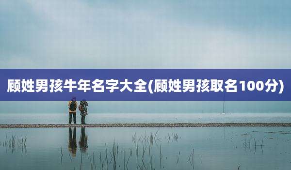 顾姓男孩牛年名字大全(顾姓男孩取名100分)