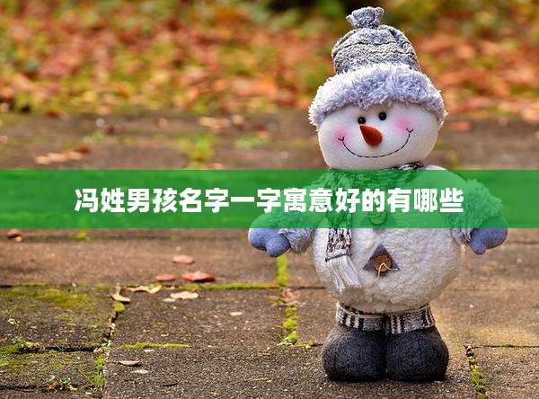 冯姓男孩名字一字寓意好的有哪些