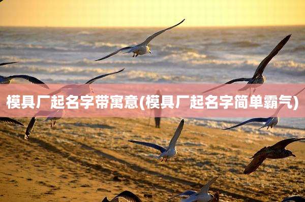 模具厂起名字带寓意(模具厂起名字简单霸气)