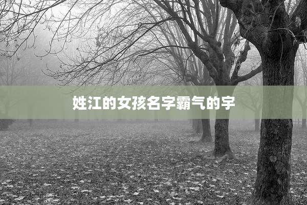 姓江的女孩名字霸气的宇