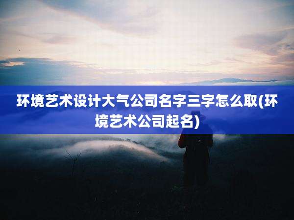 环境艺术设计大气公司名字三字怎么取(环境艺术公司起名)