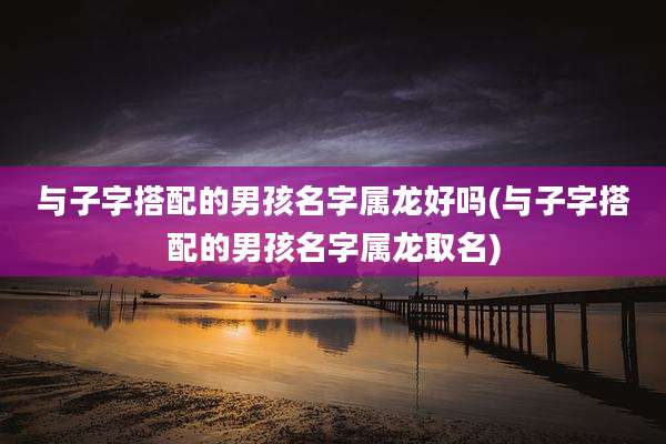 与子字搭配的男孩名字属龙好吗(与子字搭配的男孩名字属龙取名)