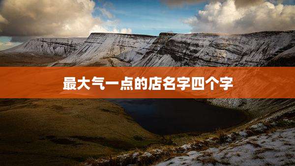 最大气一点的店名字四个字