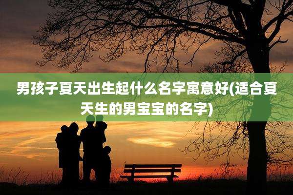 男孩子夏天出生起什么名字寓意好(适合夏天生的男宝宝的名字)