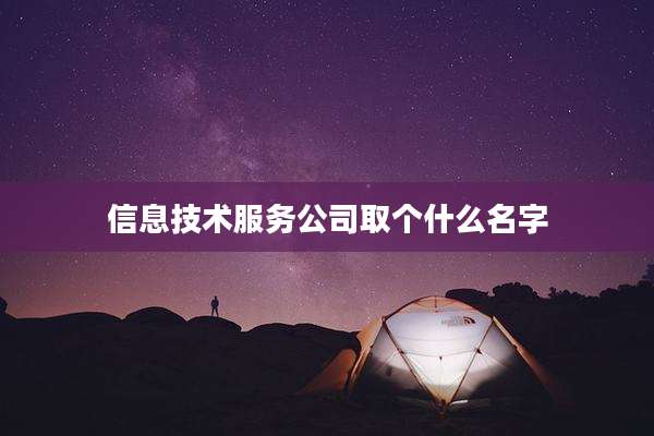 信息技术服务公司取个什么名字