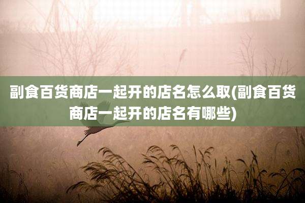副食百货商店一起开的店名怎么取(副食百货商店一起开的店名有哪些)