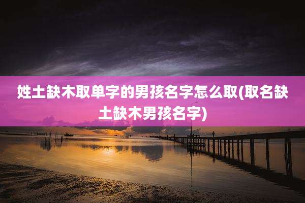 姓土缺木取单字的男孩名字怎么取(取名缺土缺木男孩名字)