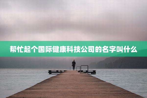帮忙起个国际健康科技公司的名字叫什么
