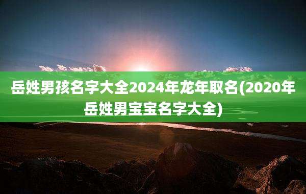 岳姓男孩名字大全2024年龙年取名(2020年岳姓男宝宝名字大全)