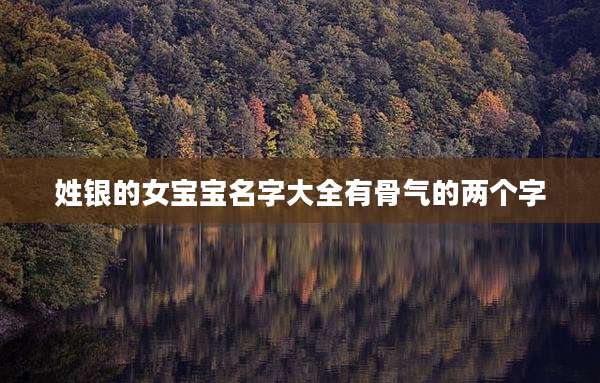 姓银的女宝宝名字大全有骨气的两个字