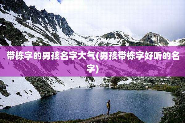 带栋字的男孩名字大气(男孩带栋字好听的名字)