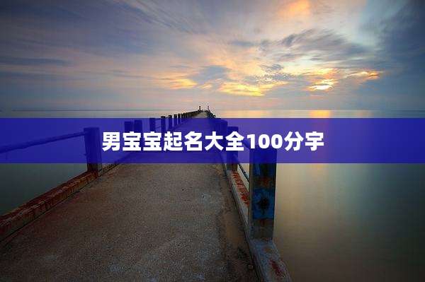 男宝宝起名大全100分宇