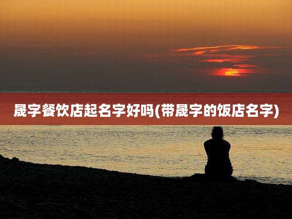晟字餐饮店起名字好吗(带晟字的饭店名字)