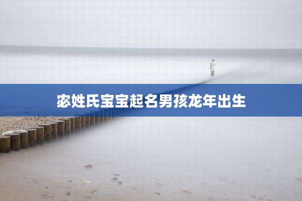 宓姓氏宝宝起名男孩龙年出生