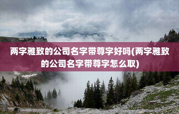 两字雅致的公司名字带尊字好吗(两字雅致的公司名字带尊字怎么取)