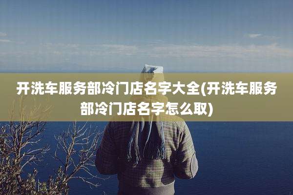 开洗车服务部冷门店名字大全(开洗车服务部冷门店名字怎么取)