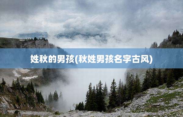 姓秋的男孩(秋姓男孩名字古风)