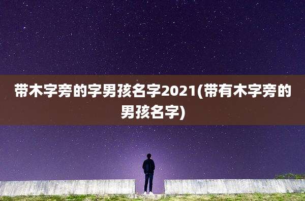 带木字旁的字男孩名字2021(带有木字旁的男孩名字)