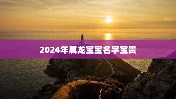 2024年属龙宝宝名字宝贵