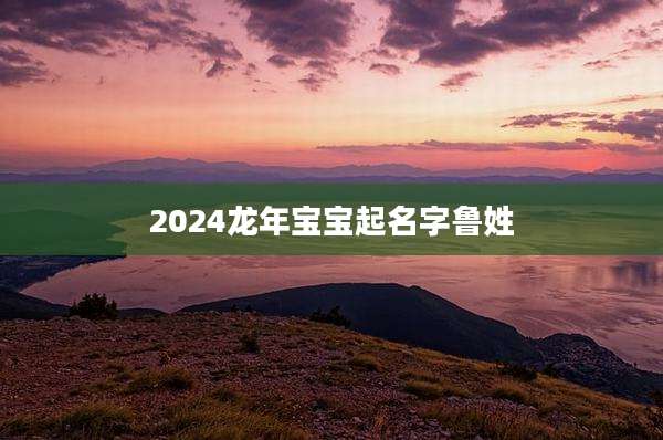 2024龙年宝宝起名字鲁姓