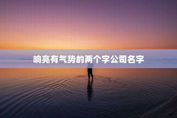 响亮有气势的两个字公司名字