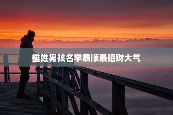 雒姓男孩名字最顺最招财大气