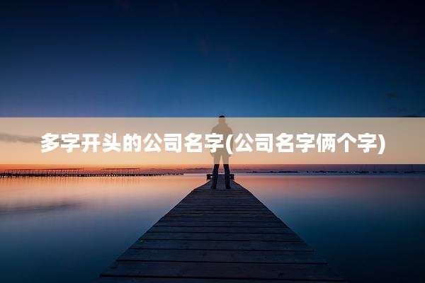 多字开头的公司名字(公司名字俩个字)