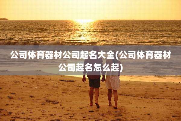 公司体育器材公司起名大全(公司体育器材公司起名怎么起)