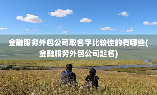 金融服务外包公司取名字比较佳的有哪些(金融服务外包公司起名)