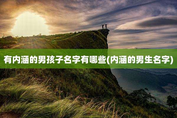 有内涵的男孩子名字有哪些(内涵的男生名字)