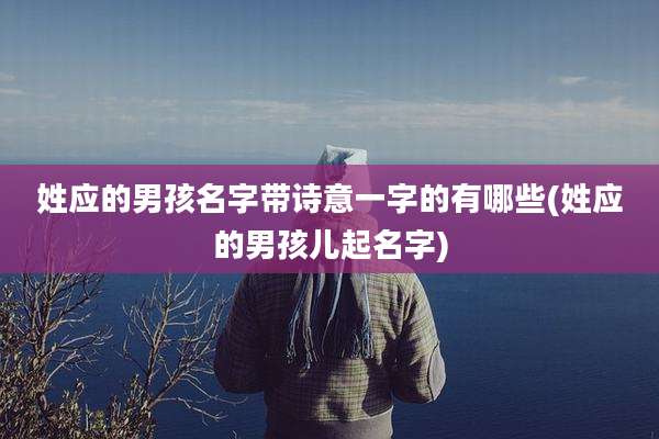 姓应的男孩名字带诗意一字的有哪些(姓应的男孩儿起名字)