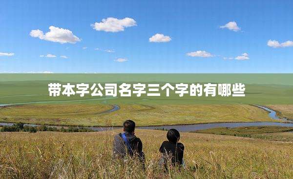 带本字公司名字三个字的有哪些