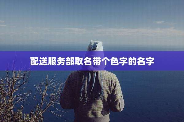 配送服务部取名带个色字的名字