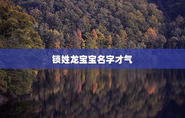 锁姓龙宝宝名字才气