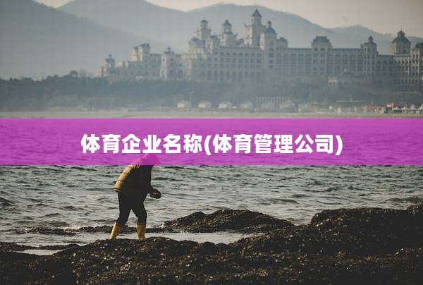 体育企业名称(体育管理公司)