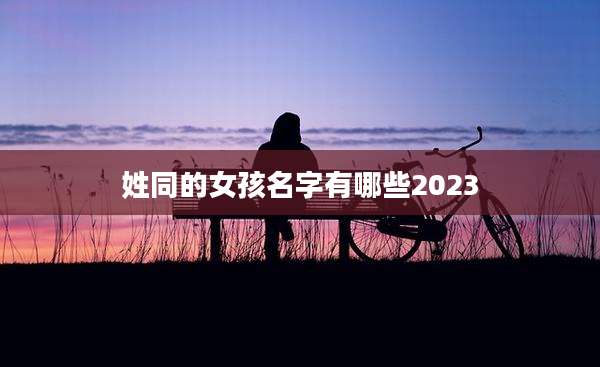 姓同的女孩名字有哪些2023