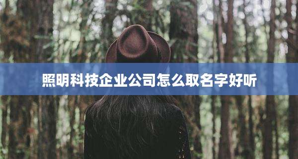 照明科技企业公司怎么取名字好听